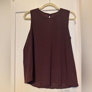 Lululemon Here to There tank Top Deep Plum unknown size Bordeaux Drama slit back